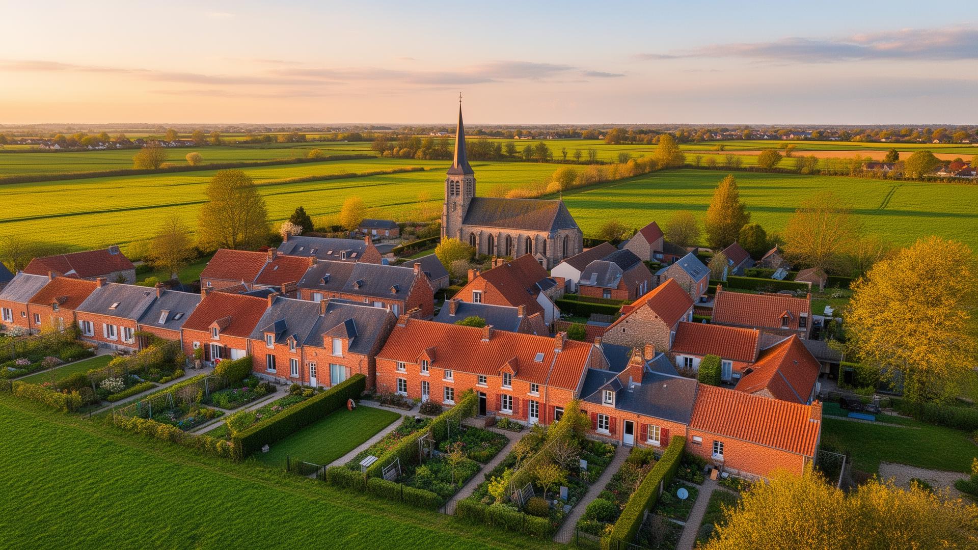 Vue de Englos, secteur des Weppes